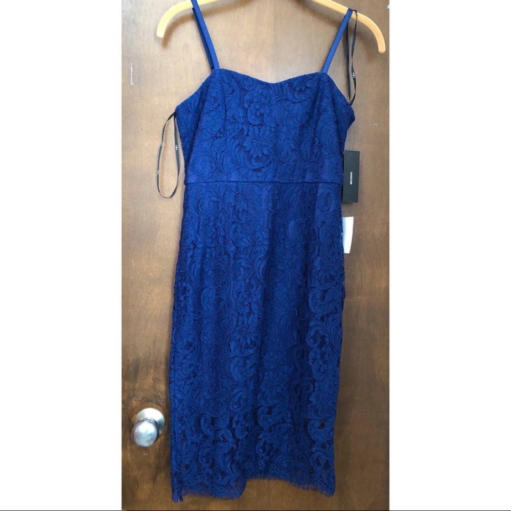 Brand New Lulus License to Love blue lace dress